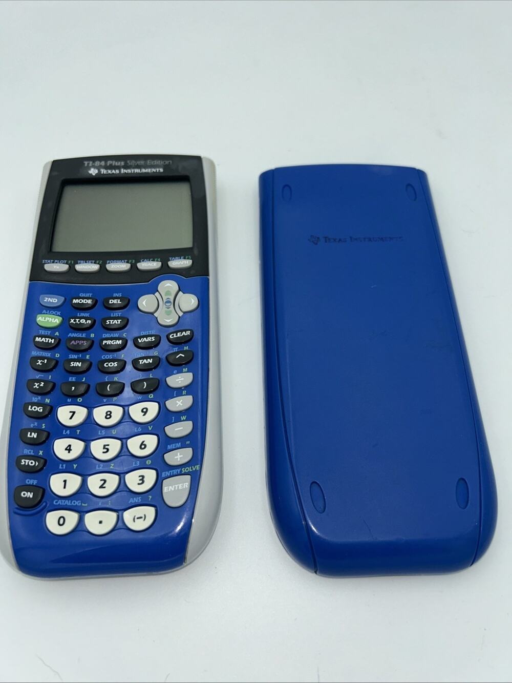 Texas Instruments TI-84 Plus Silver Edition Graphing Calculator Blue Tested